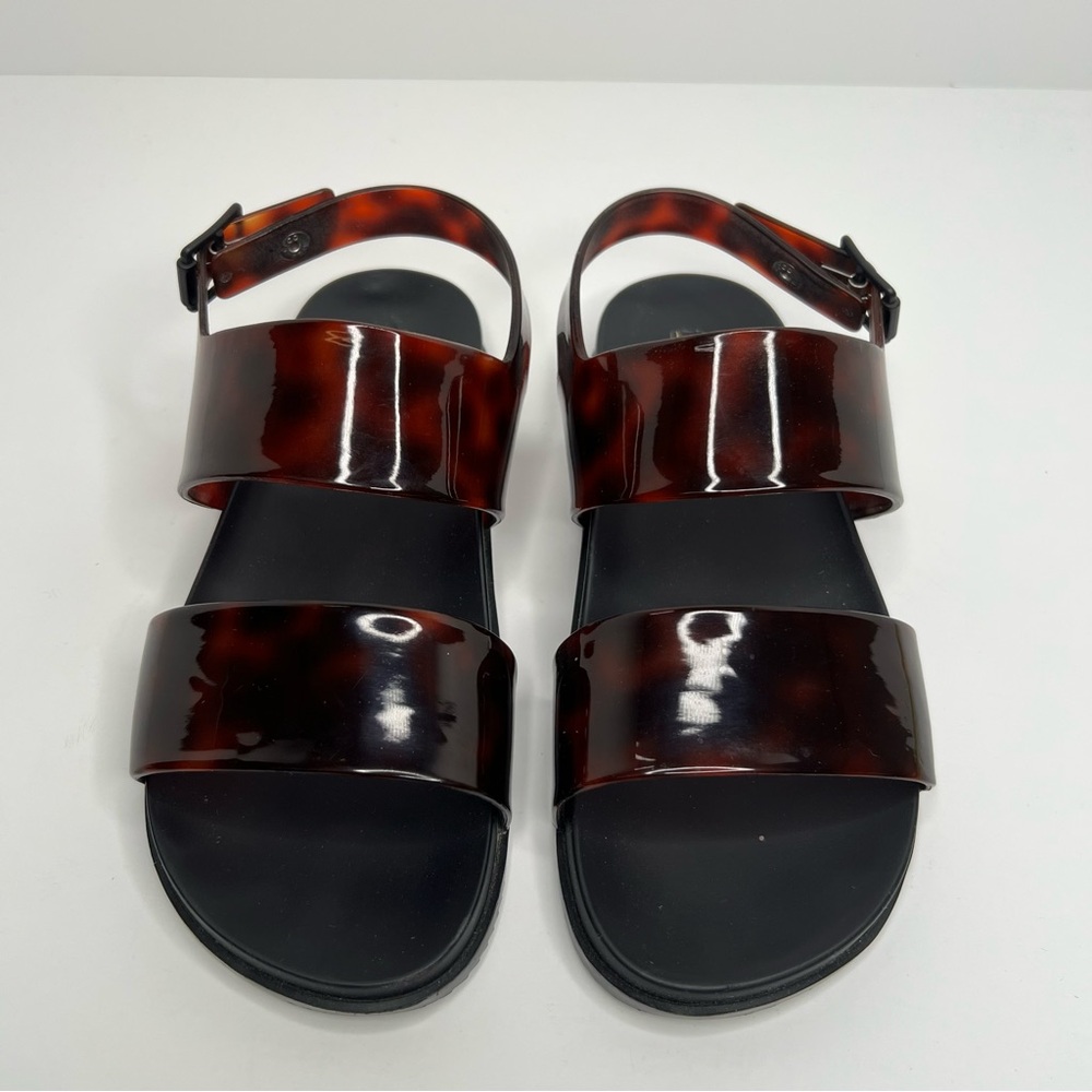 Melissa Women's Tortoiseshell Brown Slingback Sandals - Picture 2 of 12